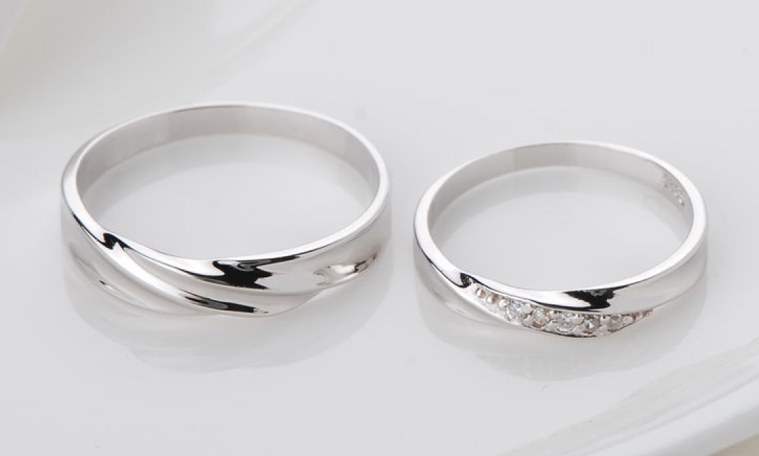 SS11050 S925 silver couple rings